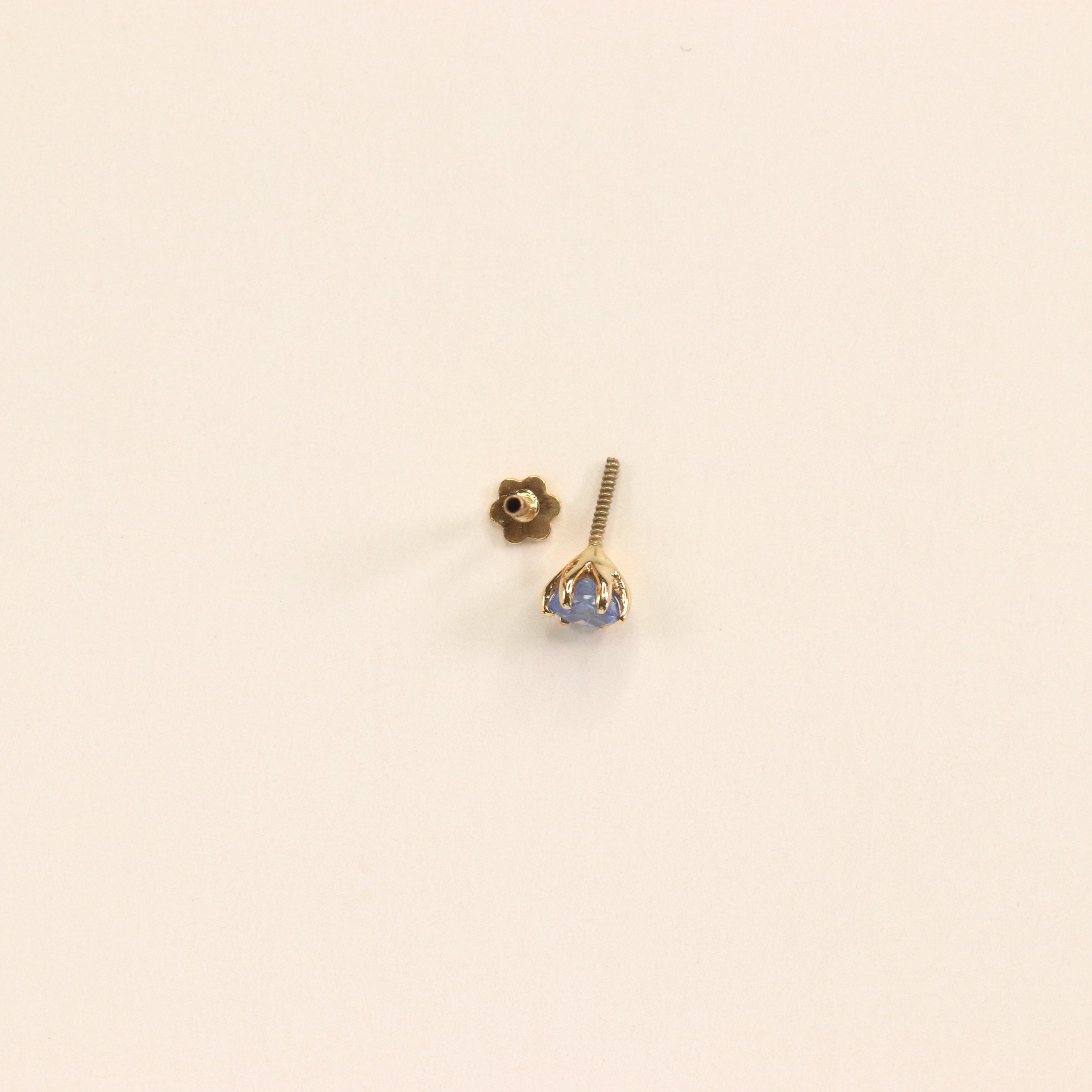 Aquamarine Nose Pin (18K)