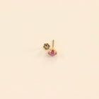 Red Ruby Nose Pin (18K)