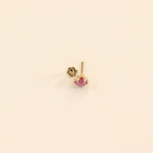 Red Ruby Nose Pin (18K)