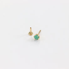 Green Emerald Nose Pin (18K)