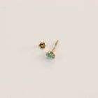 Green Emerald Nose Pin (18K)