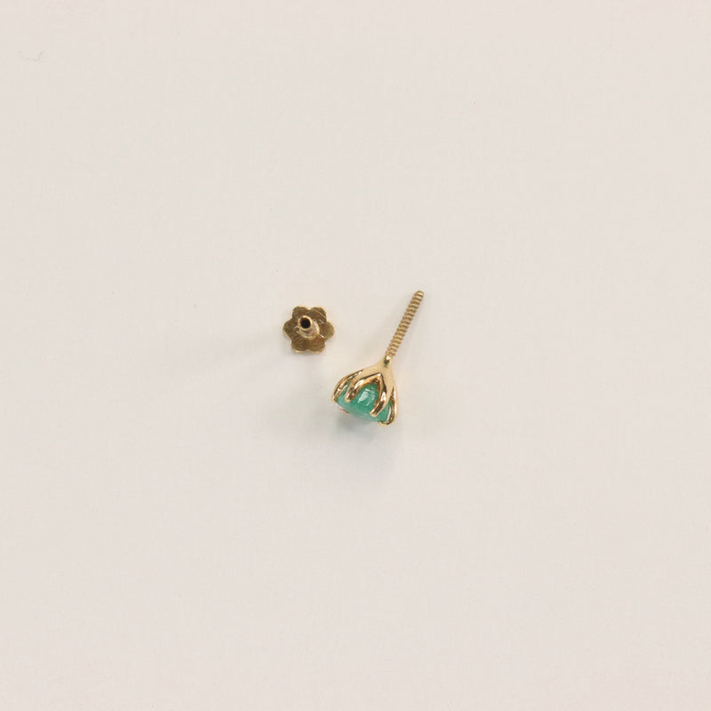 Green Emerald Nose Pin (18K)