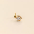 Floral Nosepin with Diamonds (18K)