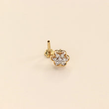 Floral Nosepin with Diamonds (18K)