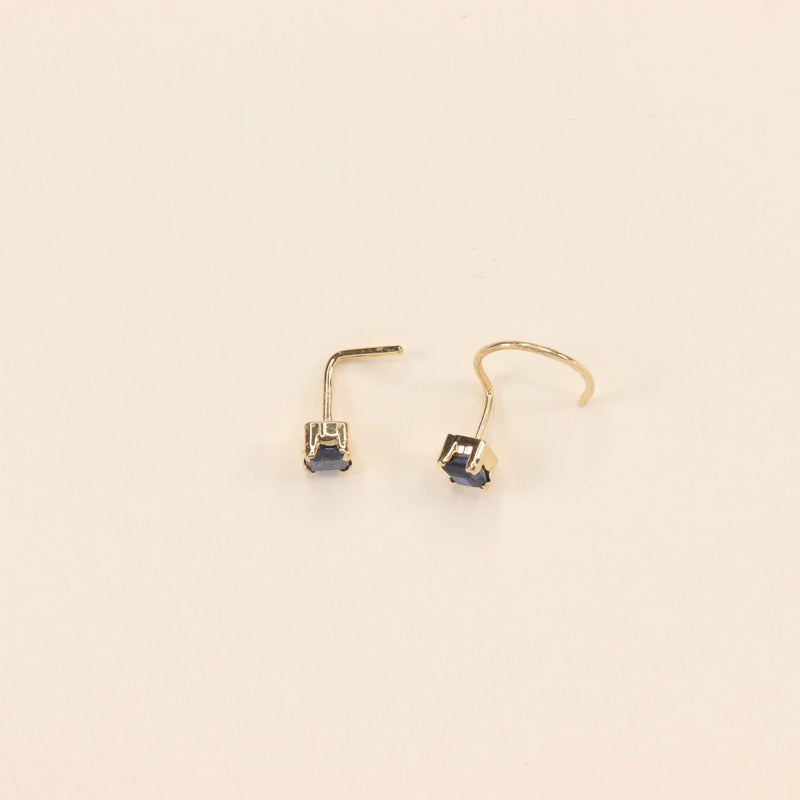 Royal Blue Nose Pin (18K)