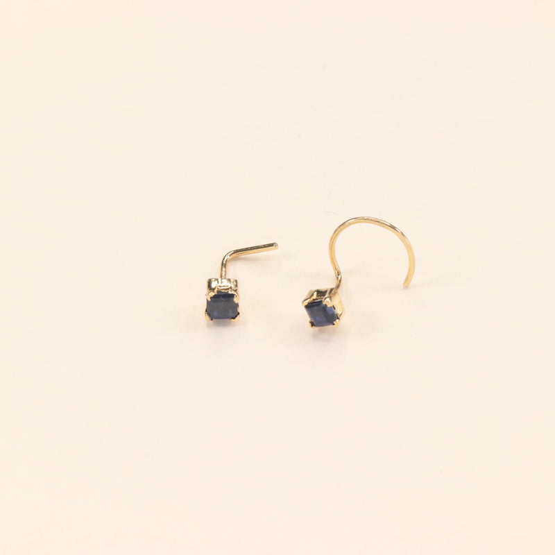 Royal Blue Nose Pin (18K)