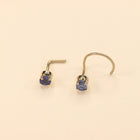 Deep Blue Nose Pin (18K)