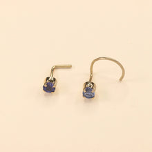 Deep Blue Nose Pin (18K)