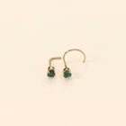 Emerald Green Nose Pin (18K)