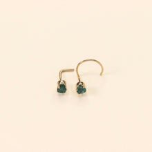 Emerald Green Nose Pin (18K)