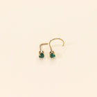 Emerald Green Nose Pin (18K)