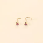 Red Ruby Nose Pin (18K)