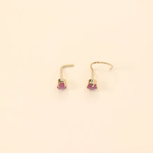 Red Ruby Nose Pin (18K)