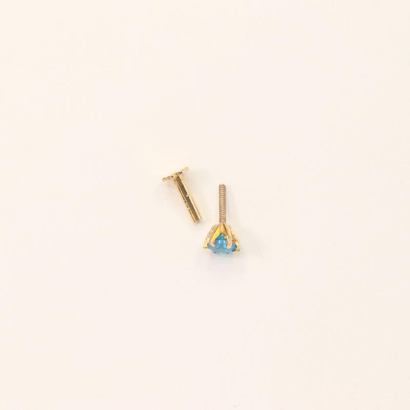 Light Blue Nose Pin (18K)