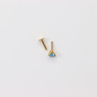 Light Blue Nose Pin (18K)
