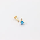 Light Blue Nose Pin (18K)