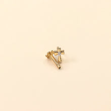 Crucifix Diamond Nose Pin (18K)