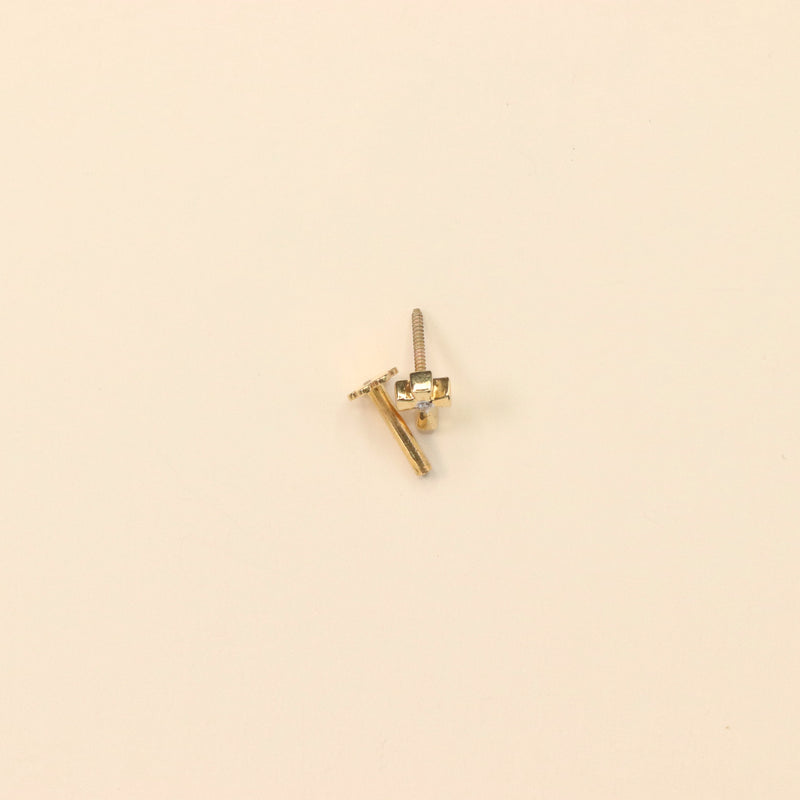 Crucifix Diamond Nose Pin (18K)