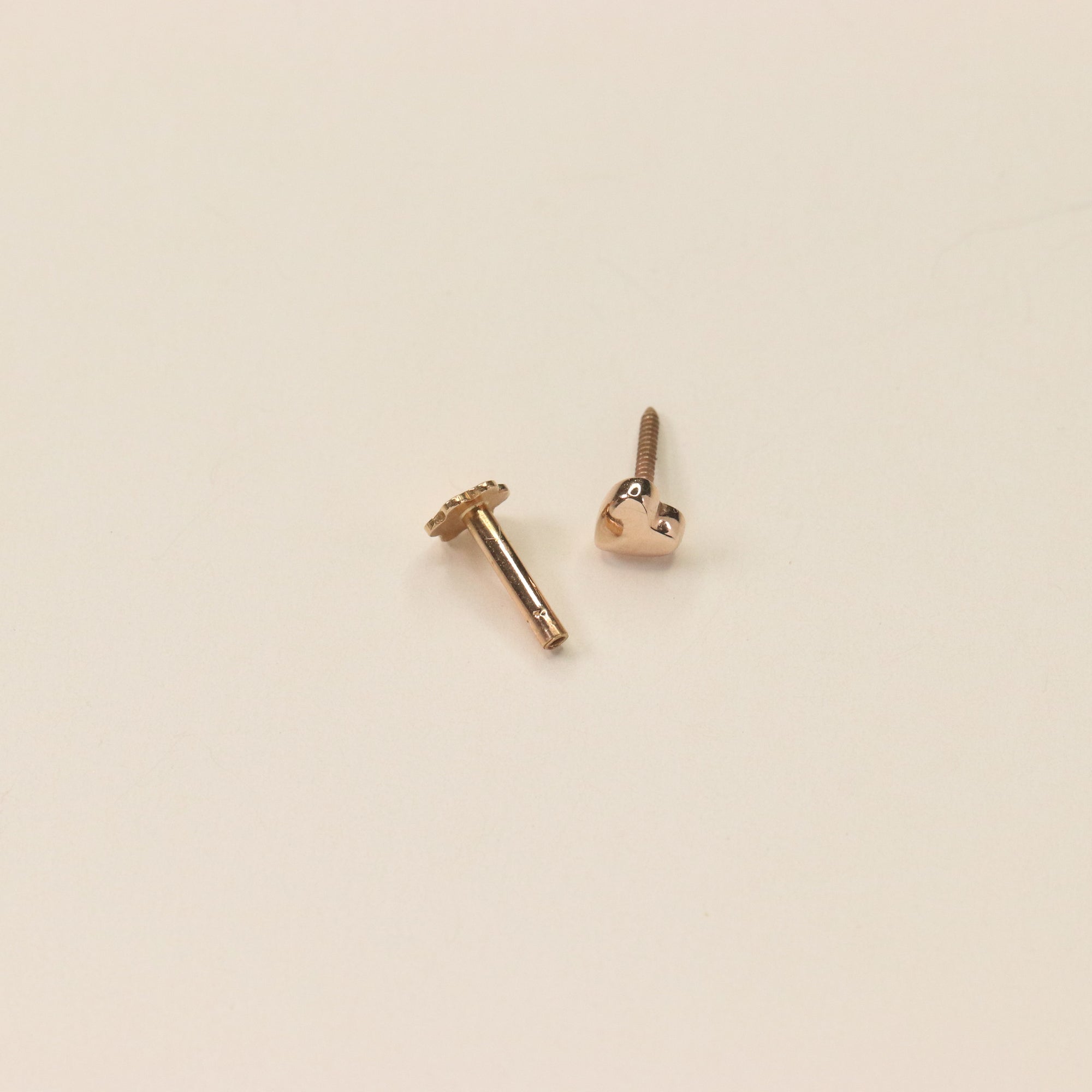 Gold Heart Nose Pin (18K)