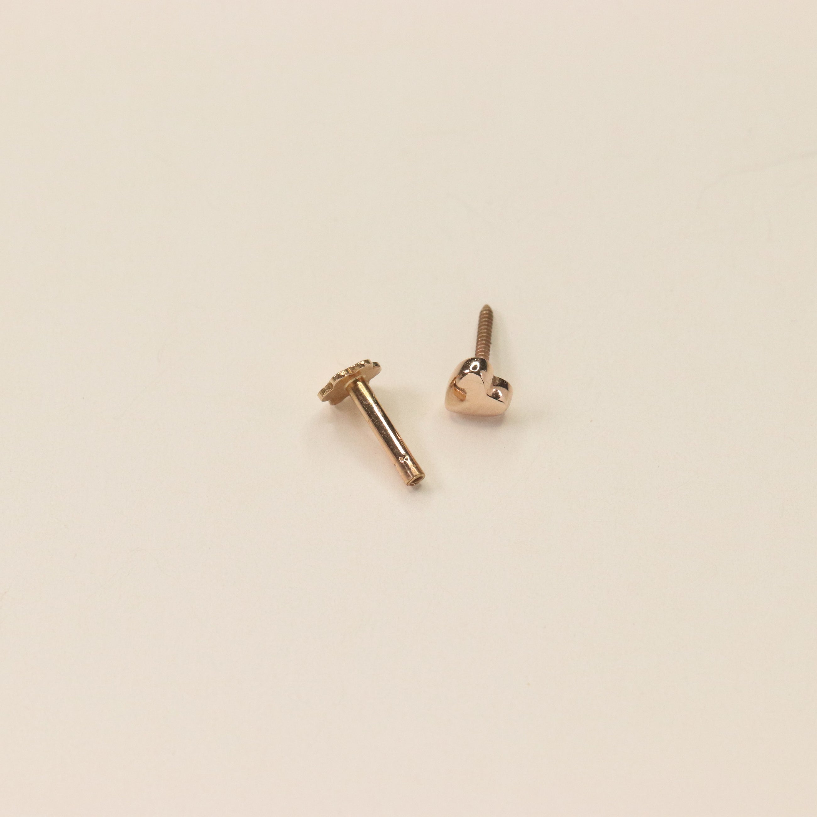 Gold Heart Nose Pin (18K)