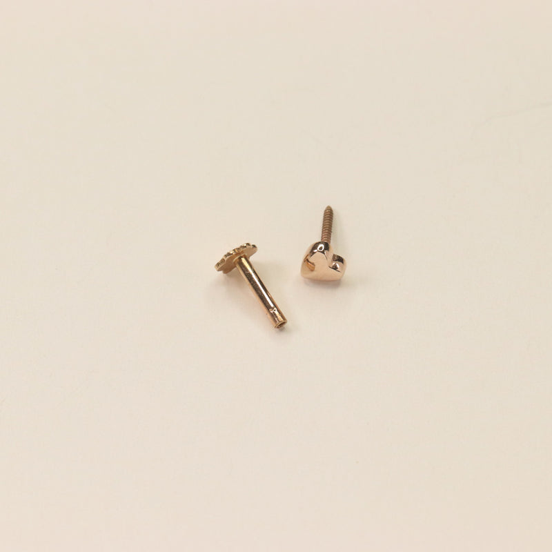 Gold Heart Nose Pin (18K)