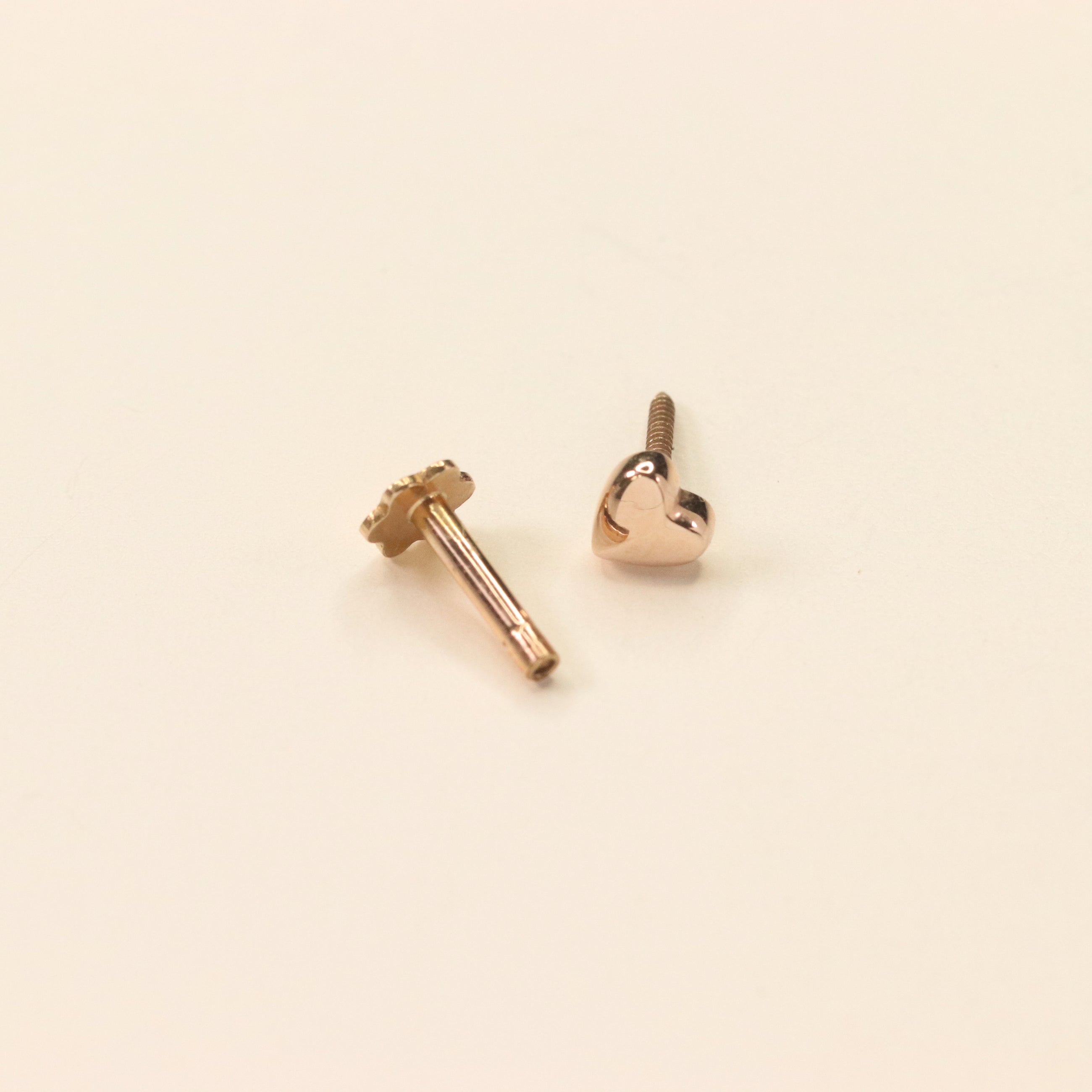 Gold Heart Nose Pin (18K)