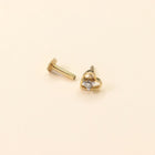 Heart Nose Pin with Diamonds (18K)