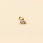 Cloverleaf Nose Pin with Diamonds (18K)