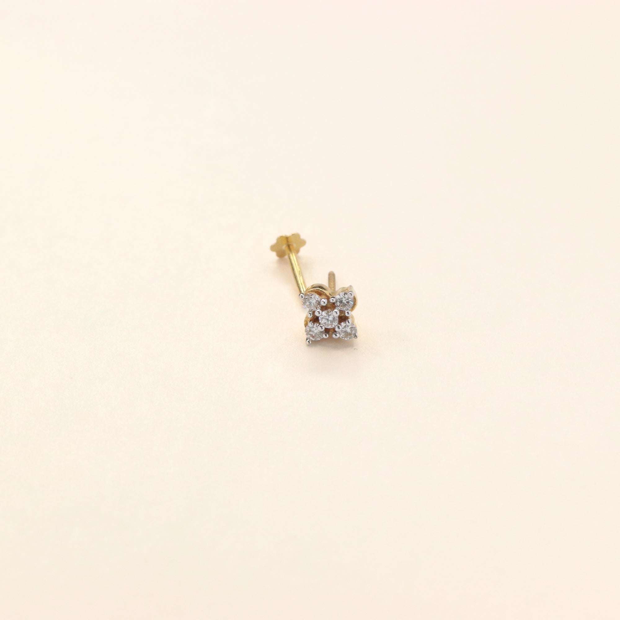 Butterfly Nose Pin with Diamonds (18K)