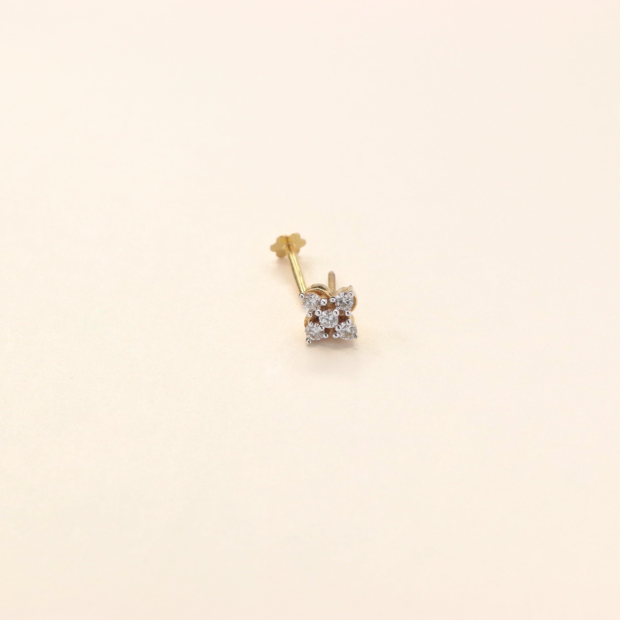 Butterfly Nose Pin with Diamonds (18K)