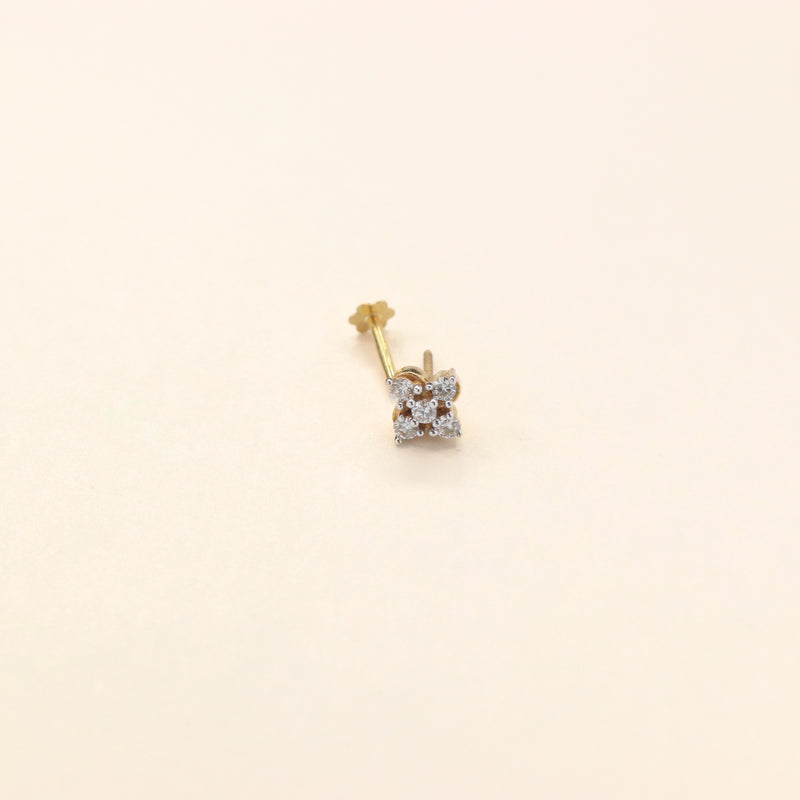 Butterfly Nose Pin with Diamonds (18K)