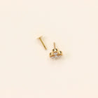 Cloverleaf Nose Pin with 4 Diamonds (18K)