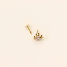 Cloverleaf Nose Pin with 4 Diamonds (18K)