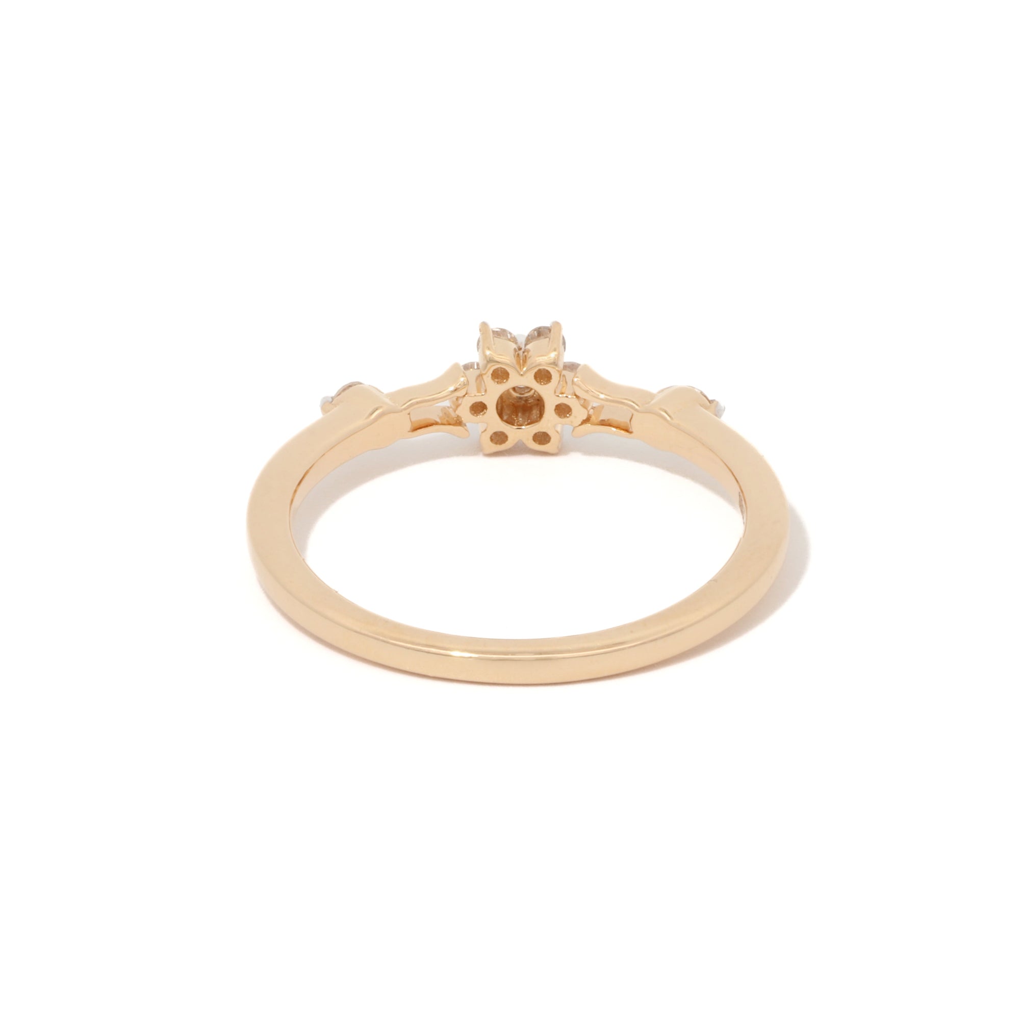The Fleur Diamond Ring in Gold 10/14/18k