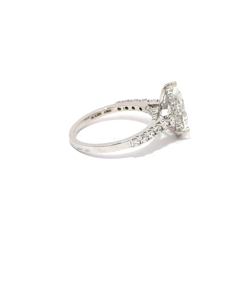 2 Carat Pear Diamond Ring in White Gold