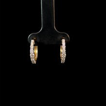 Diamond Huggies in Yellow Gold