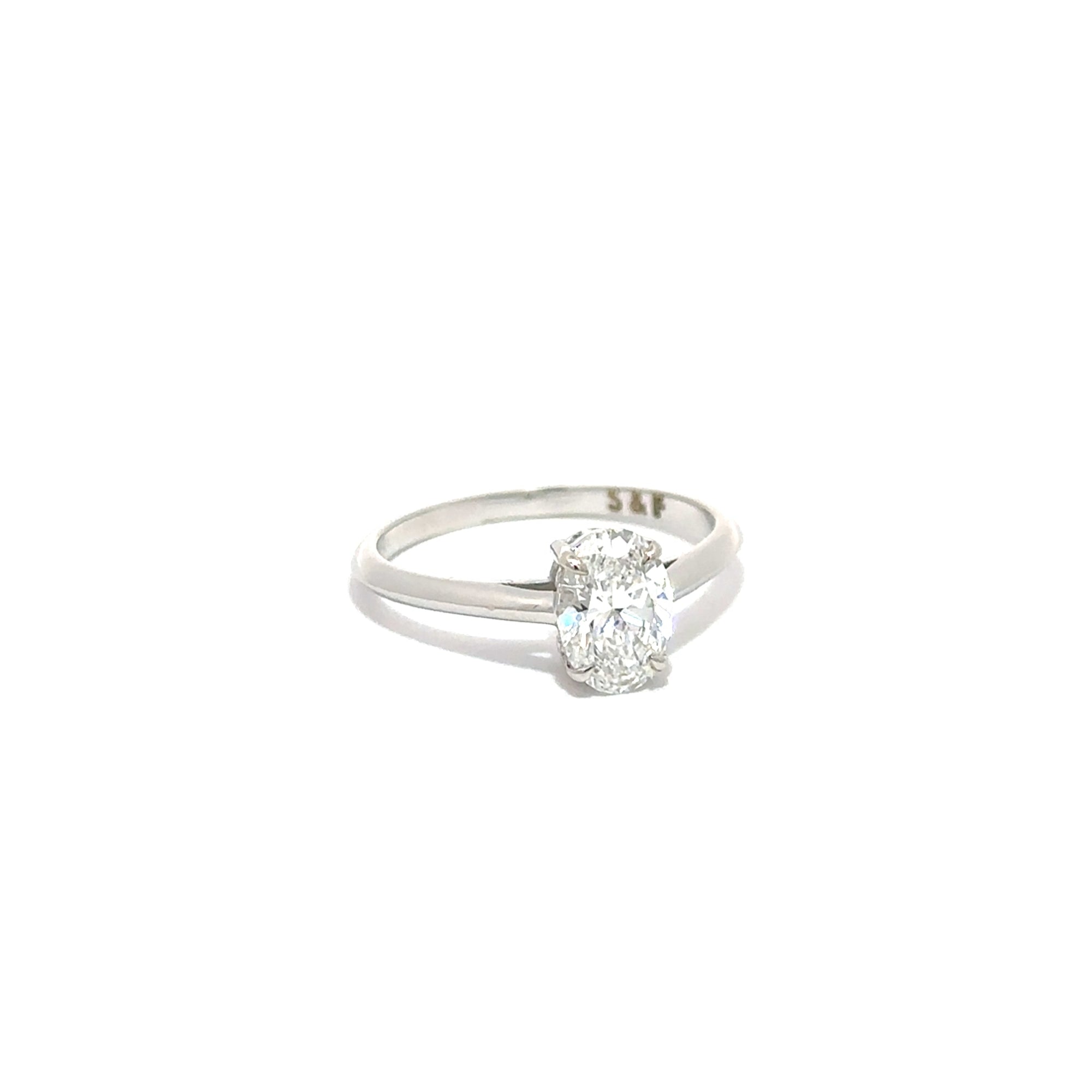 Diamond ring on a white background