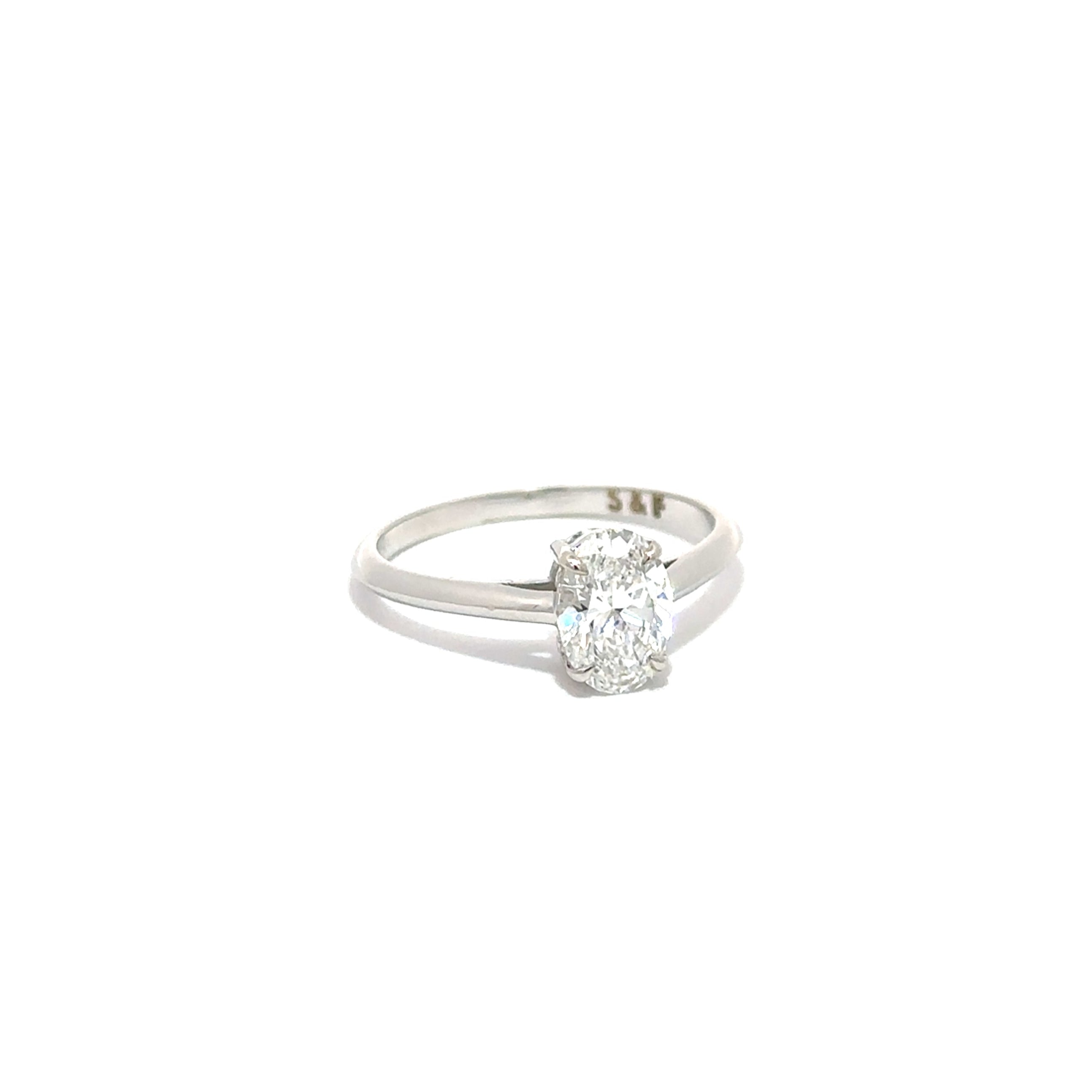 Diamond ring on a white background