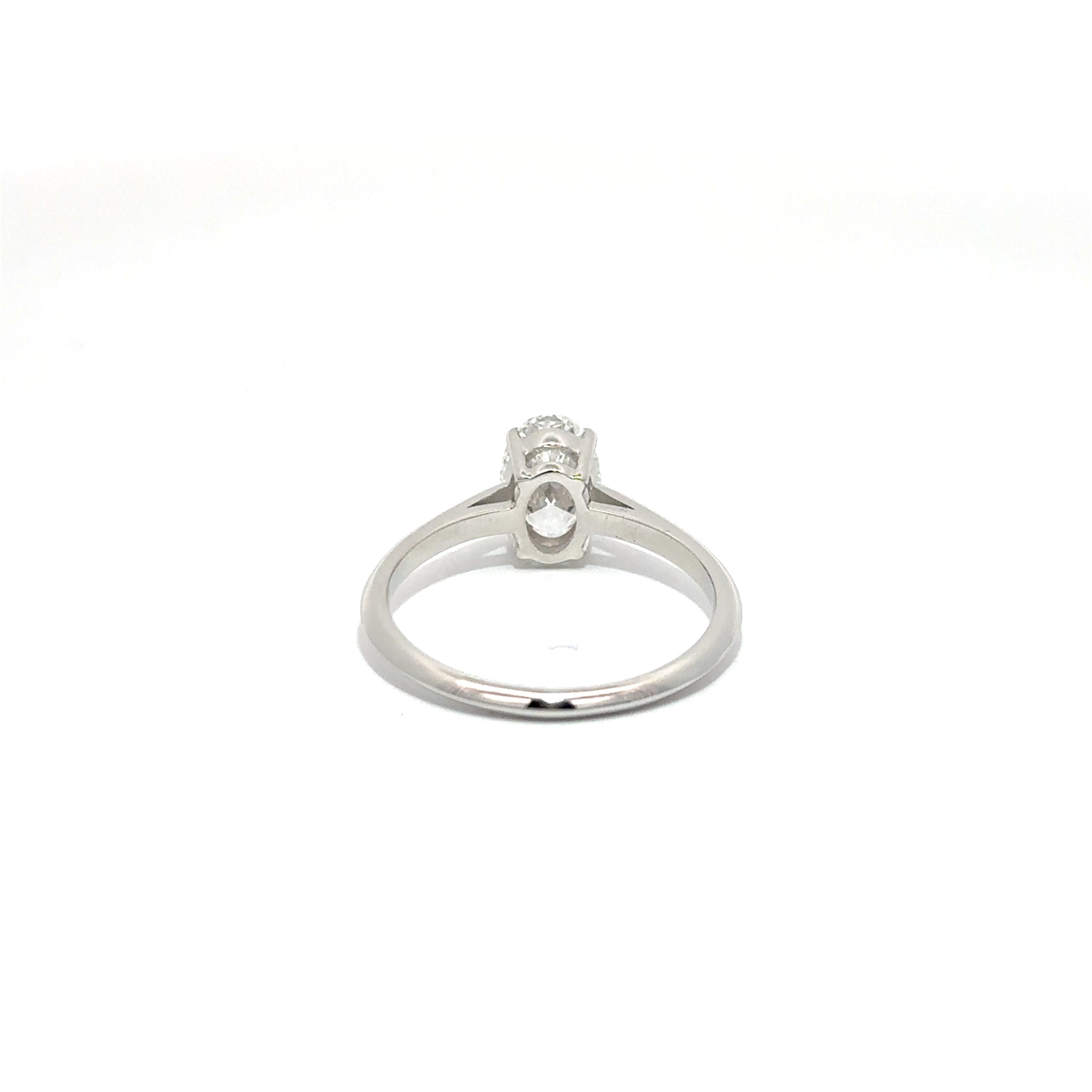 1 Carat Oval Diamond Ring in White Gold