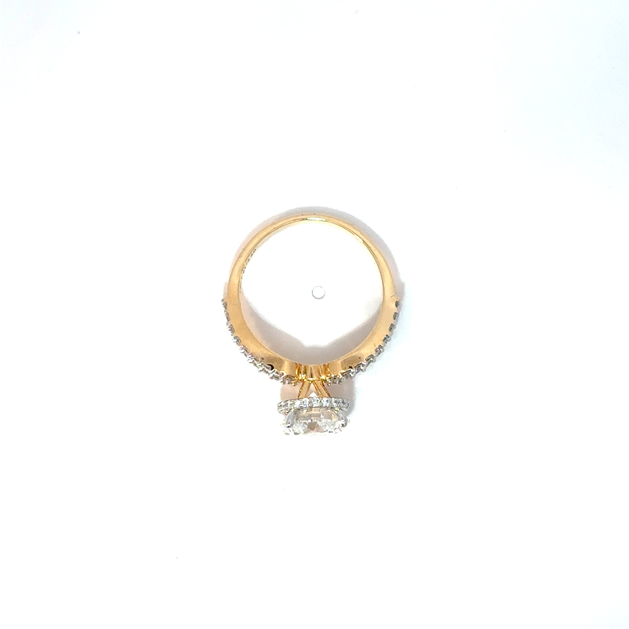 2 Carat Round Diamond Engagement Ring Top 