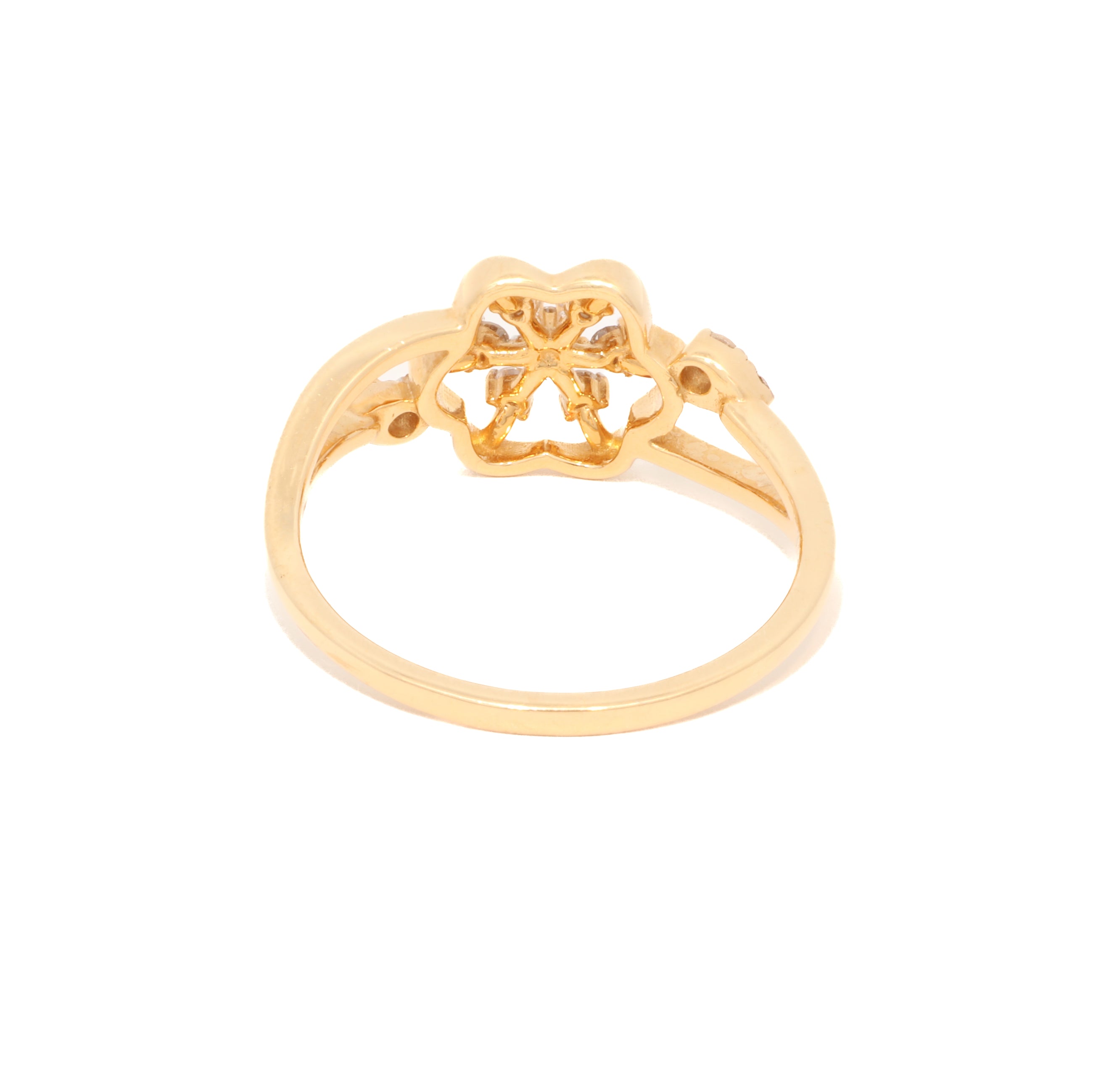 Floral Ring in Gold and Diamonds