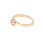 Yellow gold ring with diamonds