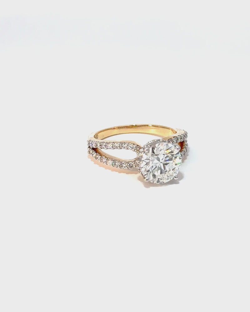 2 Carat Round Diamond Engagement Ring Video